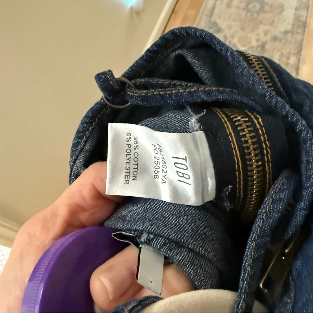 Tobi Navy Wide-Leg Jumpsuit - Picture 7 of 12